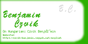 benjamin czvik business card